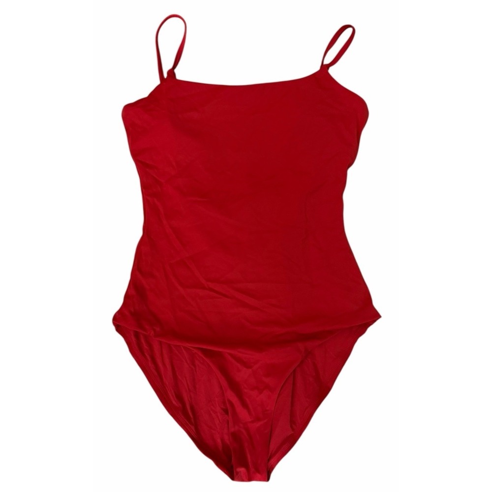 Andie The Jetties One Piece Swimsuit Cherry Red Women's Size Small Tall